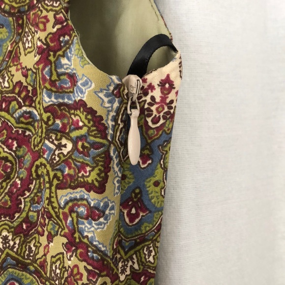 VINTAGE 1990s ABS by Allen Schwartz paisley print dress size 4 - Picture 13 of 16